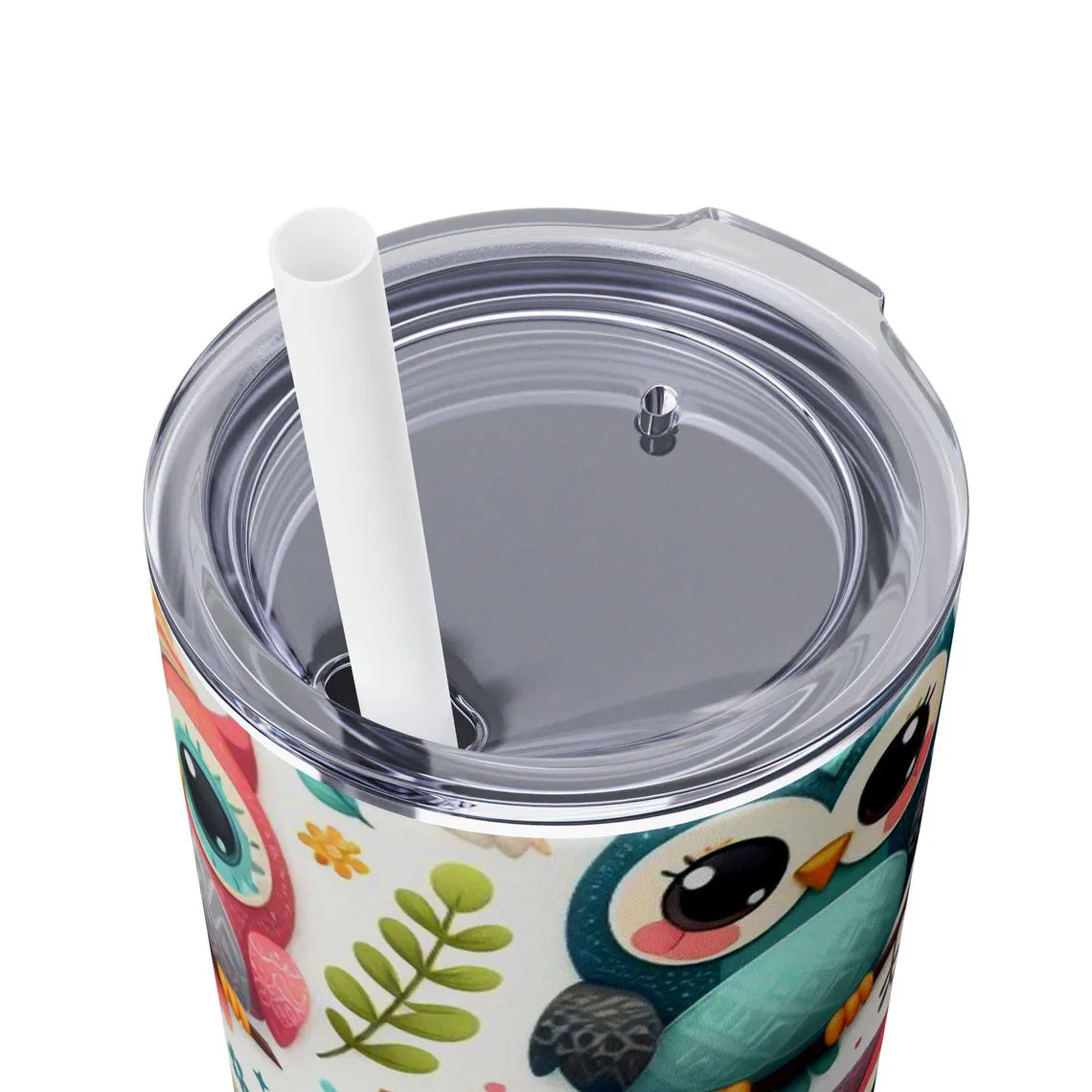 Cute Owl Skinny Tumbler with Straw | 20oz |